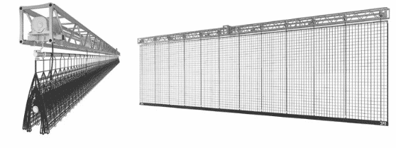 Protective netting curtain