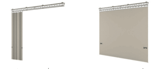 Single layer dividing curtain