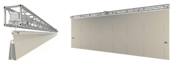 Single layer dividing curtain